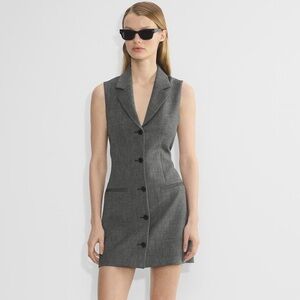 Aritzia Gray Sleeveless Blazer Dress $168